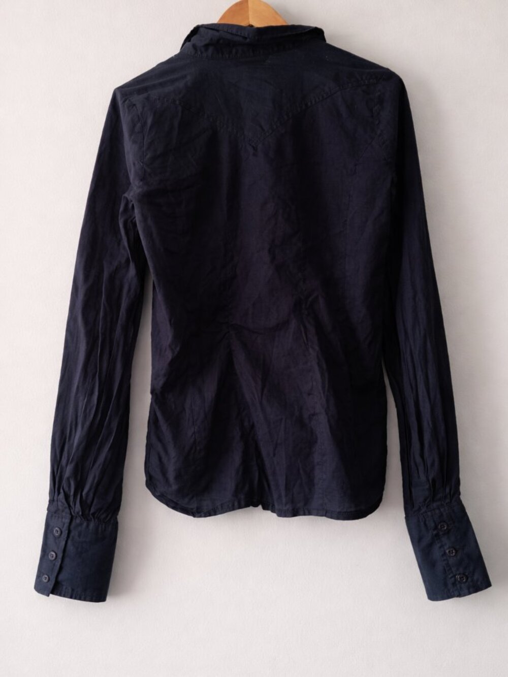 Stetson Blue Sheer Embroidered Floral Western Button Down Shirt Lightweight M - Picture 2 of 7